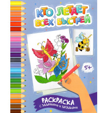 Кто летает всех быстрей. Раскраска с заданиями и загадками